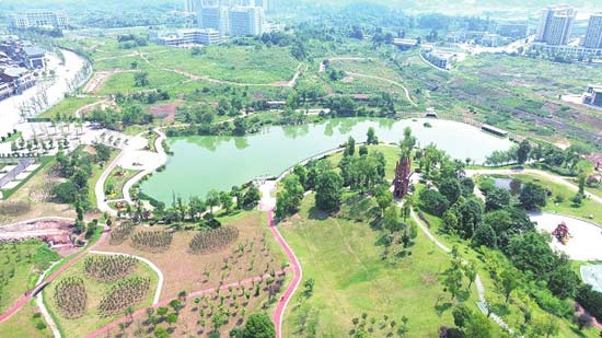 廣安市前鋒區(qū)麒麟湖公園項目：梯級滯蓄護(hù)山治